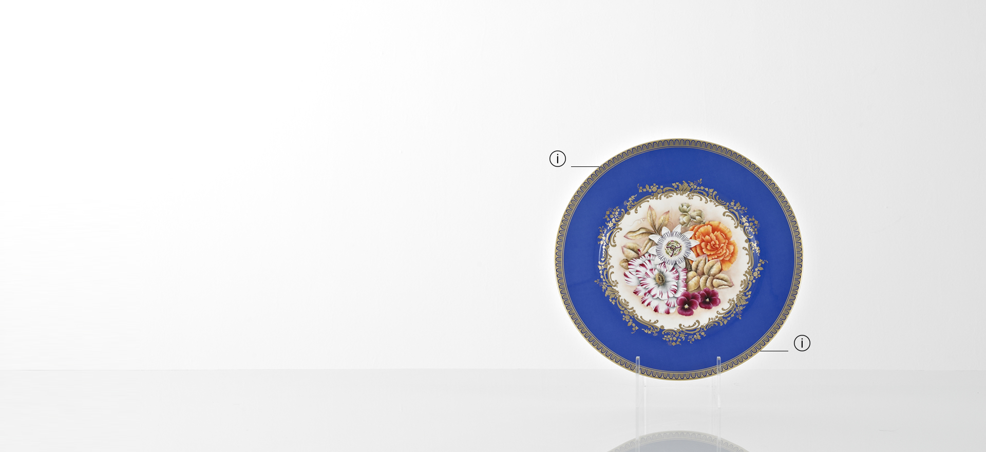 British Luxury Ceramics Floral Service Plate